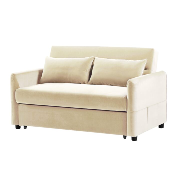 WIIS' IDEA™ Leisure Multifunctional 2 in 1 Sofa Bed And Loveseat Chair - Beige