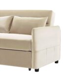 WIIS' IDEA™ Leisure Multifunctional 2 in 1 Sofa Bed And Loveseat Chair - Beige