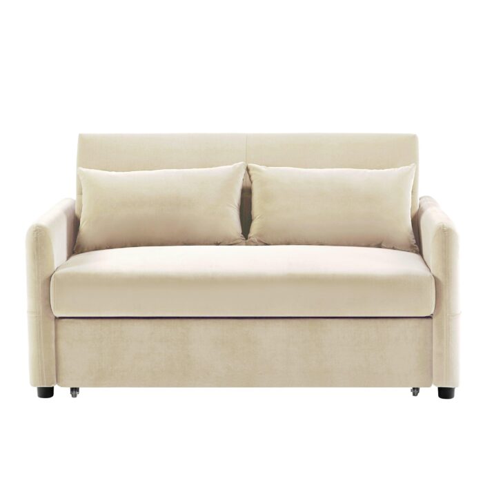 WIIS' IDEA™ Leisure Multifunctional 2 in 1 Sofa Bed And Loveseat Chair - Beige