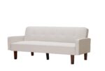 WIIS' IDEA™ Linen Sofa Bed For Living Room - White