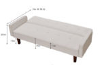 WIIS' IDEA™ Linen Sofa Bed For Living Room - White