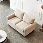 WIIS' IDEA™ Living Room Fabric Loveseat Sofa - Beige