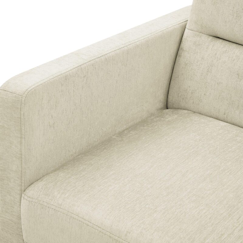 WIIS' IDEA™ Loveseat Sleeper Sofa Bed With Pull-out Bed And Adjsutable Back - Beige