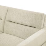 WIIS' IDEA™ Loveseat Sleeper Sofa Bed With Pull-out Bed And Adjsutable Back - Beige