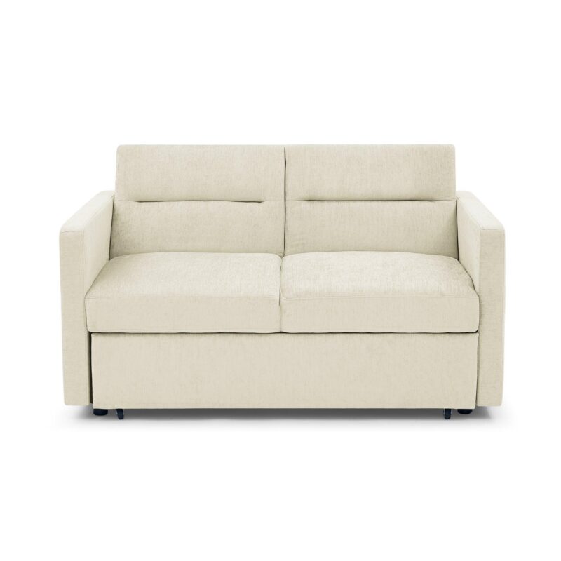 WIIS' IDEA™ Loveseat Sleeper Sofa Bed With Pull-out Bed And Adjsutable Back - Beige