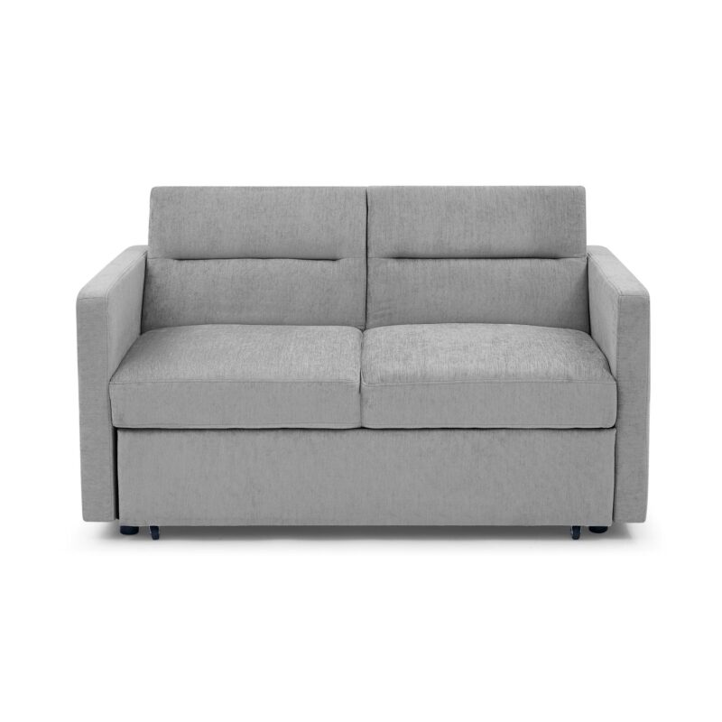 WIIS' IDEA™ Loveseat Sofa Bed With Pull-out Bed And Adjsutable Back - Grey