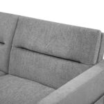 WIIS' IDEA™ Loveseat Sofa Bed With Pull-out Bed And Adjsutable Back - Grey