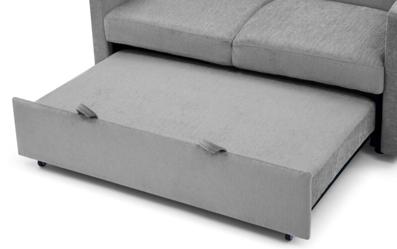 WIIS' IDEA™ Loveseat Sofa Bed With Pull-out Bed And Adjsutable Back - Grey