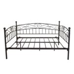 WIIS' IDEA™ Metal Frame Twin Daybed With Multifunctional Mattress And Headboard - Black