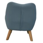 WIIS' IDEA™ Microfibres Fabric Kids Armchair Sofa With Wooden Legs - Blue