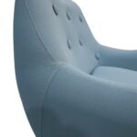 WIIS' IDEA™ Microfibres Fabric Kids Armchair Sofa With Wooden Legs - Blue