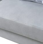 WIIS' IDEA™ Mid-Century Modern Loveseat Sofa With 2 Pillows - Light Grey