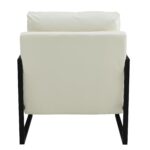 WIIS' IDEA™ Mid Century Modern PU Leather Armchair Sofa - White