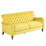 WIIS' IDEA™ Modern 3 Seater Chesterfield Sofa - Yellow