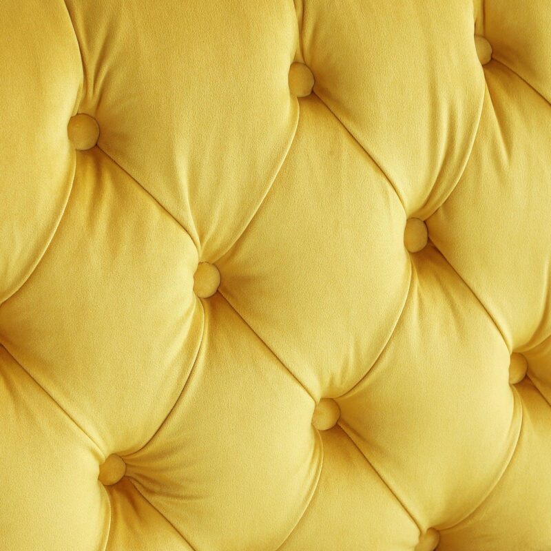 WIIS' IDEA™ Modern 3 Seater Chesterfield Sofa - Yellow