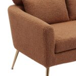 WIIS' IDEA™ Modern Boucle Loveseat Sofa - Brown