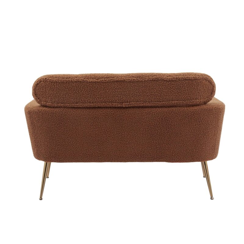 WIIS' IDEA™ Modern Boucle Loveseat Sofa - Brown