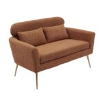 WIIS' IDEA™ Modern Boucle Loveseat Sofa - Brown