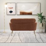 WIIS' IDEA™ Modern Boucle Loveseat Sofa - Brown