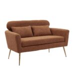 WIIS' IDEA™ Modern Boucle Loveseat Sofa - Brown