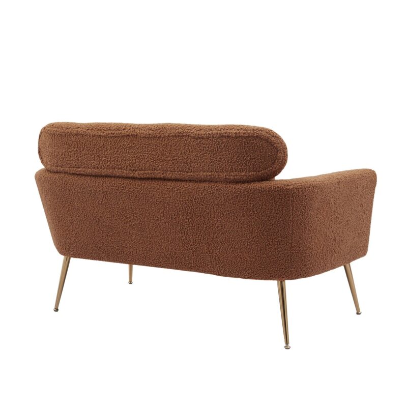 WIIS' IDEA™ Modern Boucle Loveseat Sofa - Brown