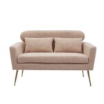 WIIS' IDEA™ Modern Boucle Loveseat Sofa - Light Camel