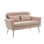 WIIS' IDEA™ Modern Boucle Loveseat Sofa - Light Camel