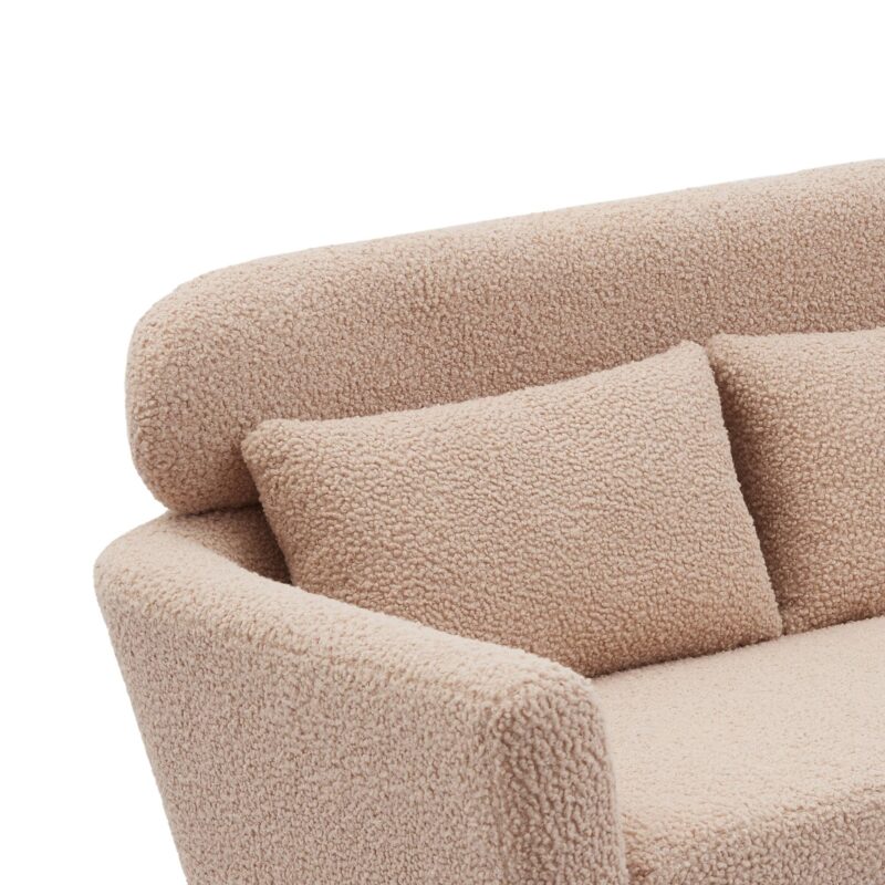 WIIS' IDEA™ Modern Boucle Loveseat Sofa - Light Camel