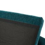 WIIS' IDEA™ Modern Chenille Loveseat Sofa With Gold Metal Legs - Peacock Blue