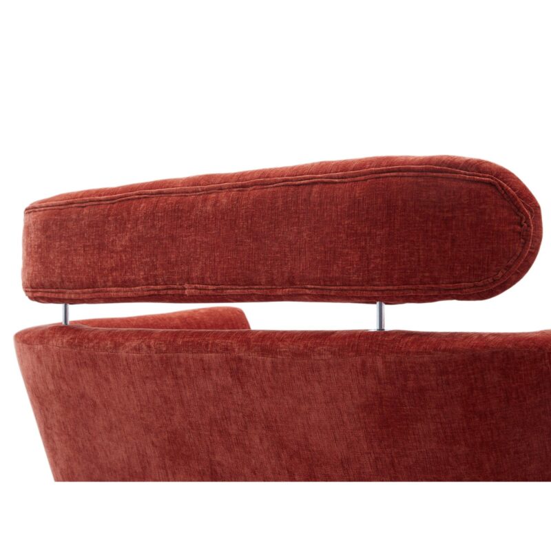 WIIS' IDEA™ Modern Chenille Loveseat Sofa With Gold Metal Legs - Terracotta