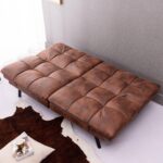 Modern Convertible Memory Foam Futon Sofa Bed & Folding Sleeper Sofa - Brown