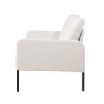 WIIS' IDEA™ Modern Design Fabric Loveseat Sofa Couch With Metal Legs - Beige