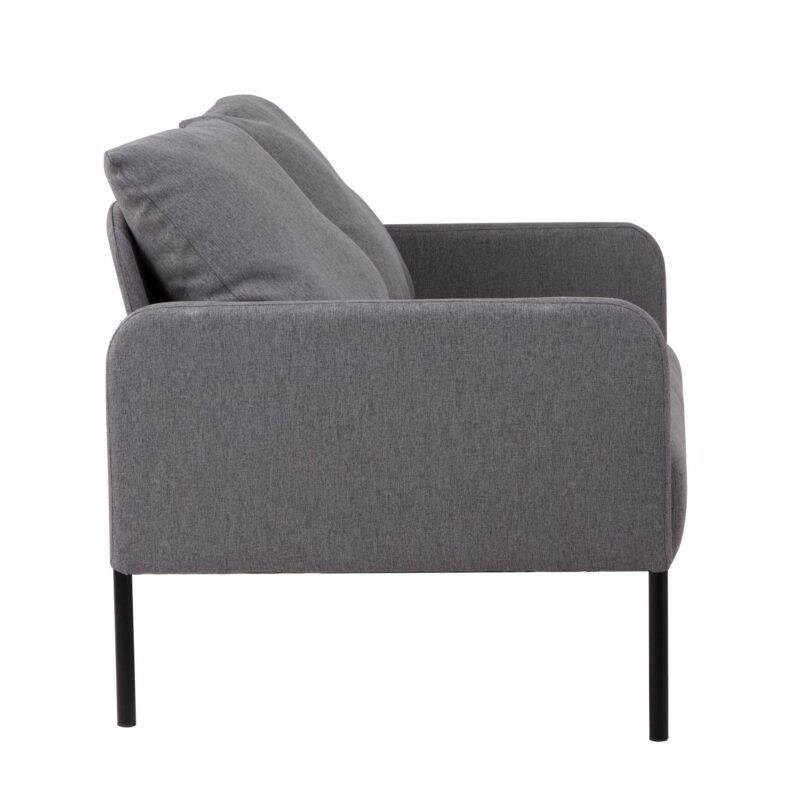 WIIS' IDEA™ Modern Design Fabric Loveseat Sofa Couch With Metal Legs - Grey