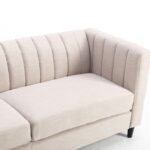 WIIS' IDEA™ Modern Fabric Cotton 3 Seater Sofa - White