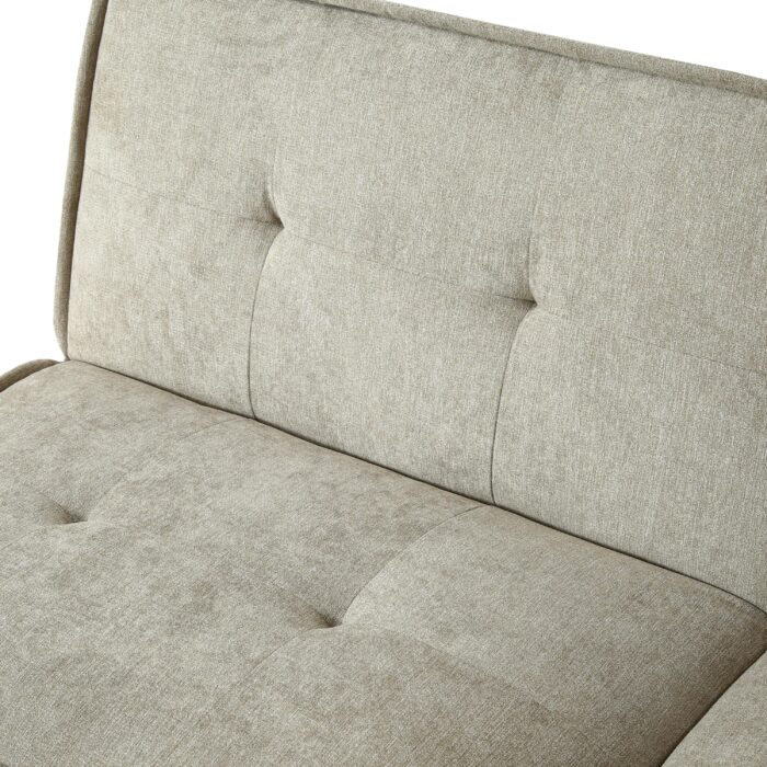 WIIS' IDEA™ Modern Fabric Loveseat Sofa Bed - Beige