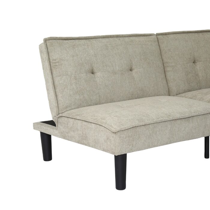 WIIS' IDEA™ Modern Fabric Loveseat Sofa Bed - Beige