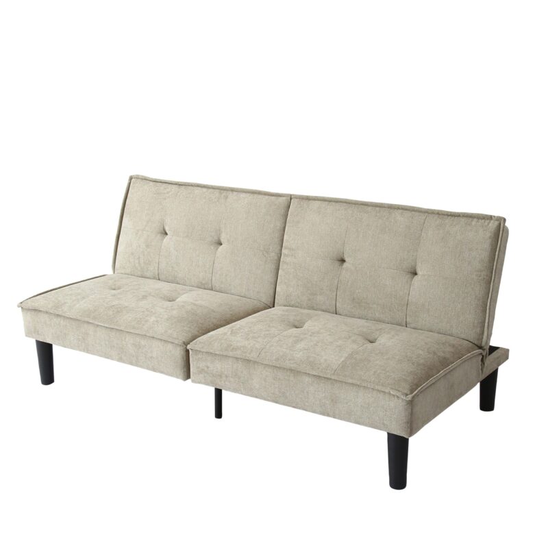 WIIS' IDEA™ Modern Fabric Loveseat Sofa Bed - Beige