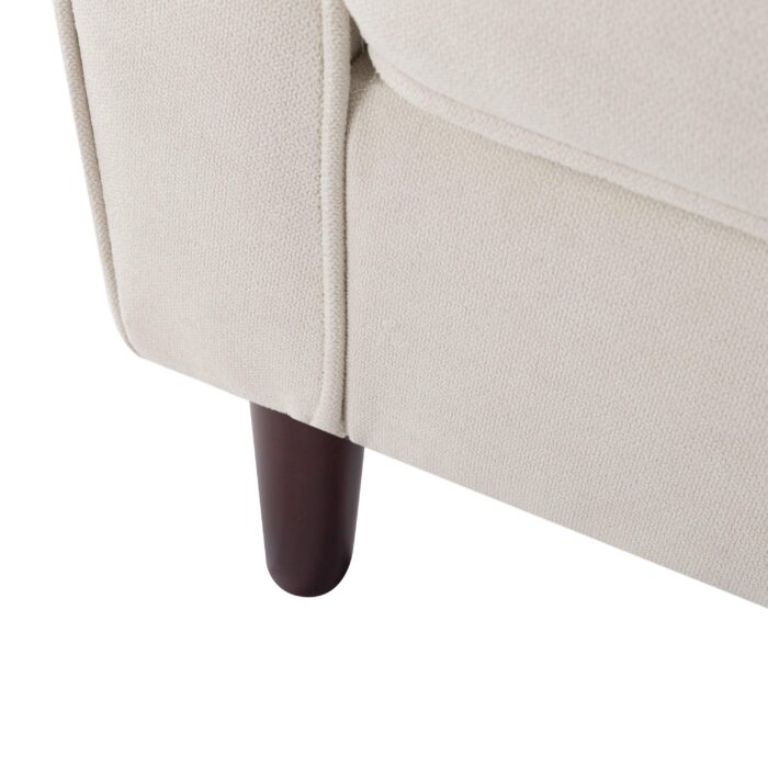 WIIS' IDEA™ Modern Fabric Square Arm Sofa - Beige