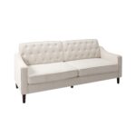 WIIS' IDEA™ Modern Fabric Square Arm Sofa - Beige