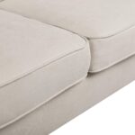 WIIS' IDEA™ Modern Fabric Square Arm Sofa - Beige