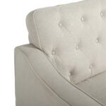 WIIS' IDEA™ Modern Fabric Square Arm Sofa - Beige