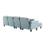 WIIS' IDEA™ Modern Living Room Fabric Sectional  Sofa - Light Blue