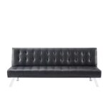 WIIS' IDEA™ Modern PU Leather Sleeper Sofa Bed - Black - WIIS' IDEA™ | Original Furniture Online Store