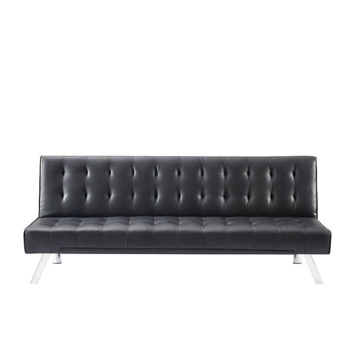 WIIS' IDEA™ Modern PU Leather Sleeper Sofa Bed - Black - WIIS' IDEA™ | Original Furniture Online Store