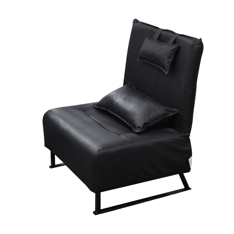 WIIS' IDEA™ Modern  Recliner Comfortable Leather Leisure Sofa - Black