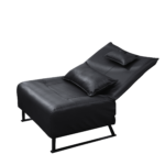 WIIS' IDEA™ Modern  Recliner Comfortable Leather Leisure Sofa - Black