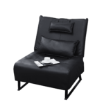 WIIS' IDEA™ Modern  Recliner Comfortable Leather Leisure Sofa - Black