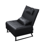 WIIS' IDEA™ Modern  Recliner Comfortable Leather Leisure Sofa - Black