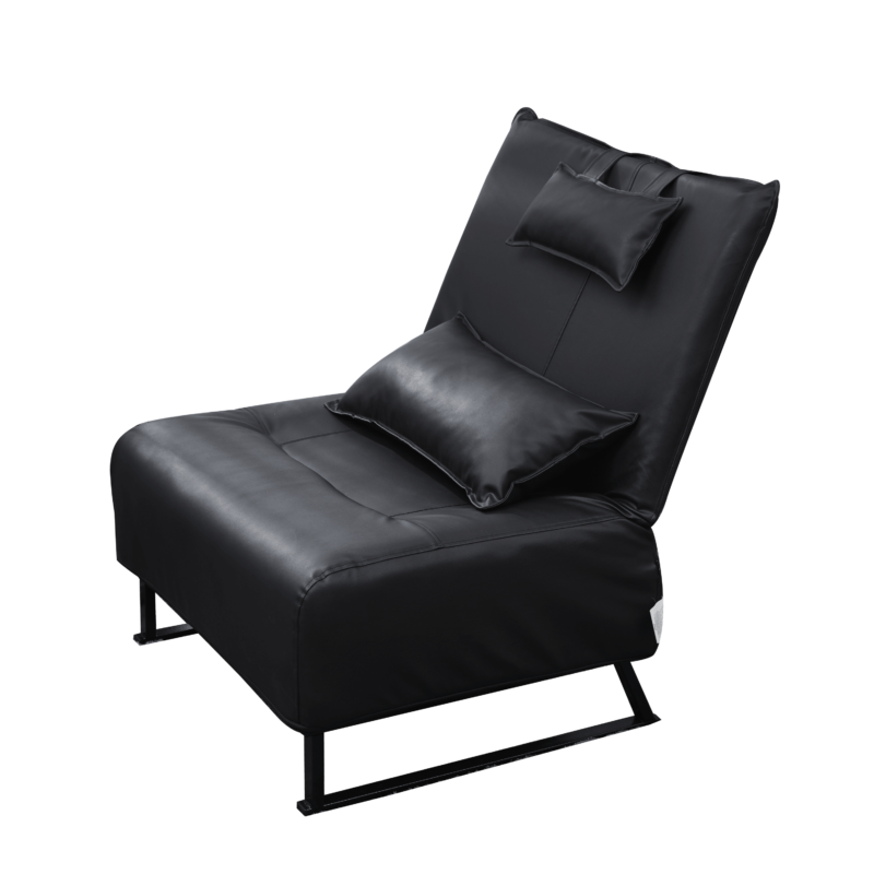 WIIS' IDEA™ Modern  Recliner Comfortable Leather Leisure Sofa - Black