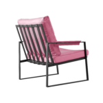 Modern Relax Single Armchair With Velvet Cushion - Pink